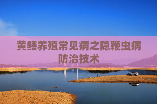 黄鳝养殖常见病之隐鞭虫病防治技术