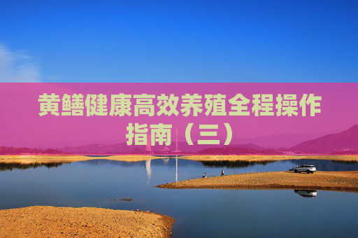黄鳝健康高效养殖全程操作指南（三）