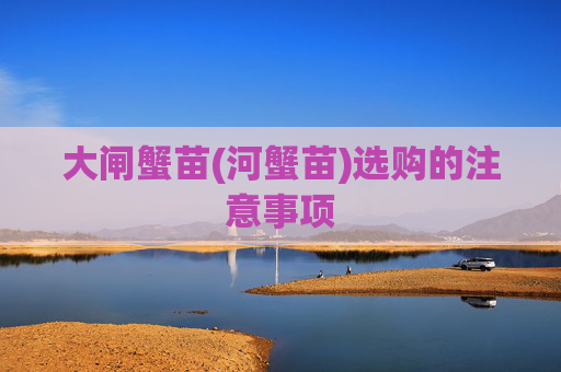 大闸蟹苗(河蟹苗)选购的注意事项